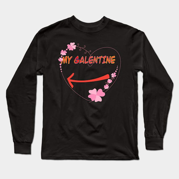 Galentines day and Valentine’s Day sweet tee Long Sleeve T-Shirt by sailorsam1805